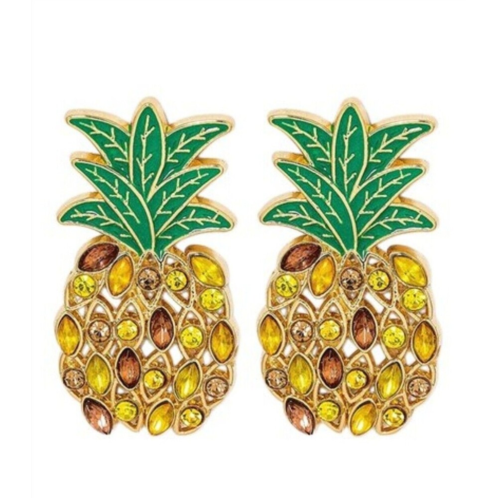 SUGARFIX by Baublebar Fine-Apple Pineapple Rhinestone Drop Earrings Nickel Free